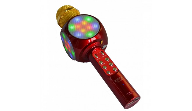 Goodbuy LED 360 karaoke mikrofons ar Bluetooth skaļruni | 5W | aux | balss modulators | USB | Micro 