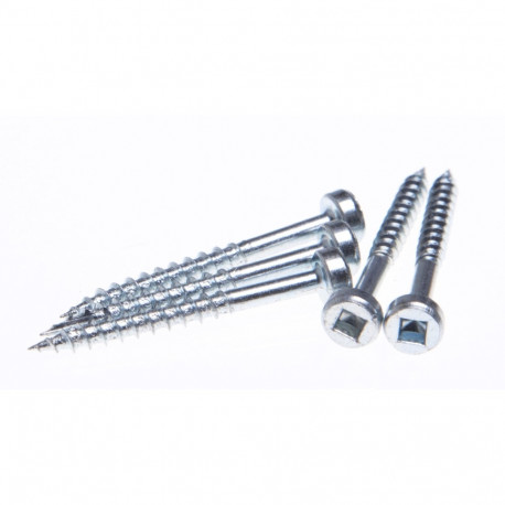 Pocket-Hole kruvi, tsink - 25 mm, #7 Coarse-Thread, Pan Head, 500 tk