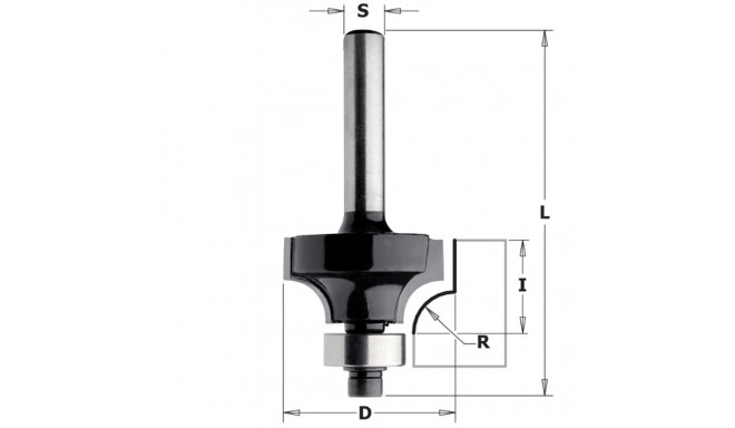 OVOLO BIT HW Z2 S=8 D=22.2x12.7x54 R4.8 RH