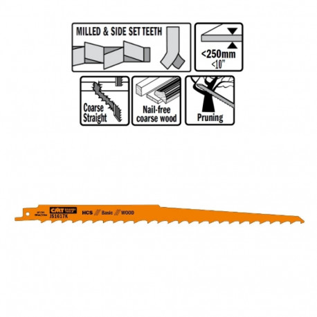 Tiigersae lehed 5 tk, puidule (HCS) 300x8.5x3 TPI