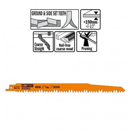 Tiigersae lehed 5 tk, puidule (HCS) 240x5x5 TPI
