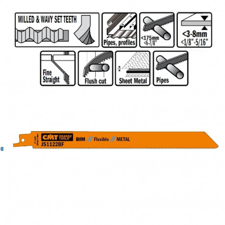 Tiigersae lehed 20 tk, metallile (bim) 225x1.8x14 TPI