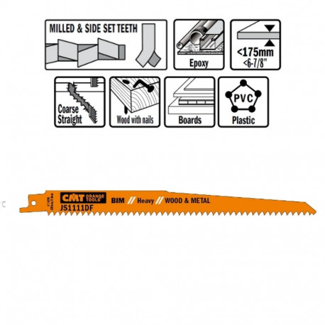 Tiigersae lehed 20 tk, puit/metall (bim) 225x4.3x6 TPI (ss/milled)