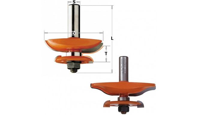 JNR RAISED PANEL BIT W/BACK CUTTER S=12 D=63,5