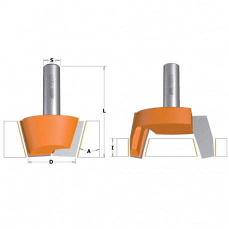 2-PIECE PLUG CUTTER BIT SET FOR REPAIRING HW S=12 D=47.6/63X20 RH