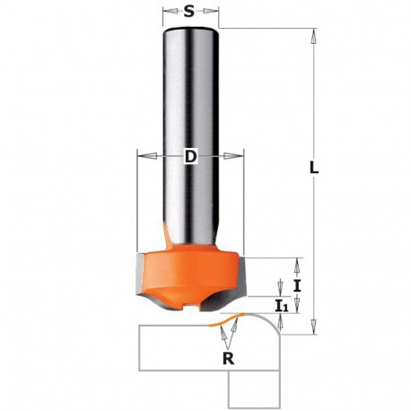 COUNTERTOP TRIM NO-DRIP FOR CORIAN HM S=12 D=25.4x12.7 R=7.93