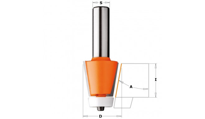 BEVEL CUTTER FOR CORIAN HW S=12 D=28.5x25.4 A=10°