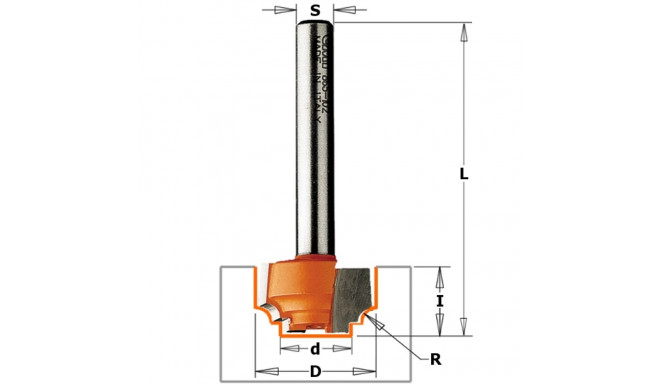 CLASSICAL BEAD BIT HM S=8 D=12,7X12,7
