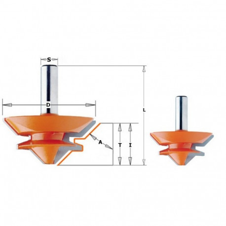 Liim-liitse otsfrees HM S=12 D=70x31.7