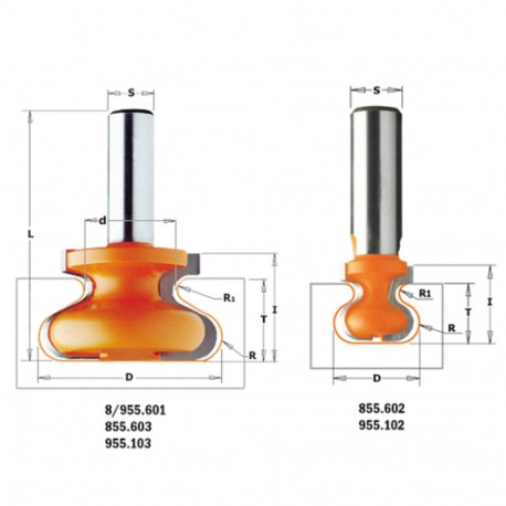 FINGER PULL BIT HW Z2 S=8 D=29x20x60 R2.3/R4.8 RH