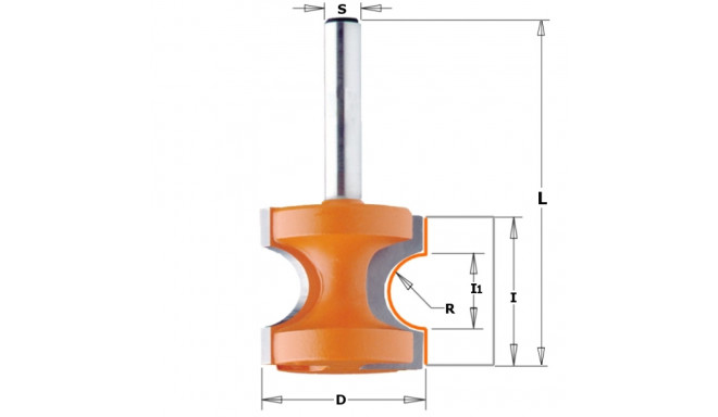 BULL NOSE BIT HW S=12 D=25,4X22