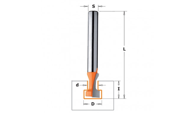 KEYHOLE BIT HW S=8 D=5.6/8.5X11.5 L=48