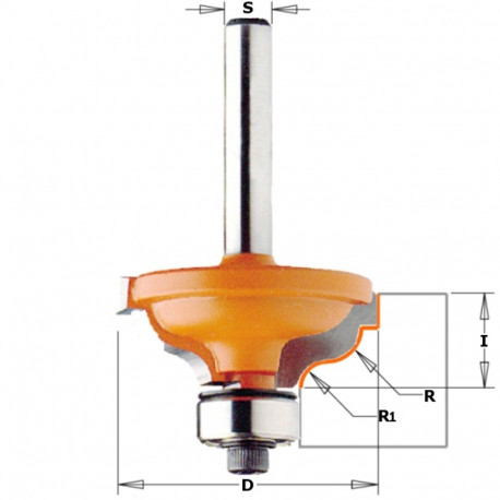 OGEE W/FILLET BIT HW S=8 D=34,2X13