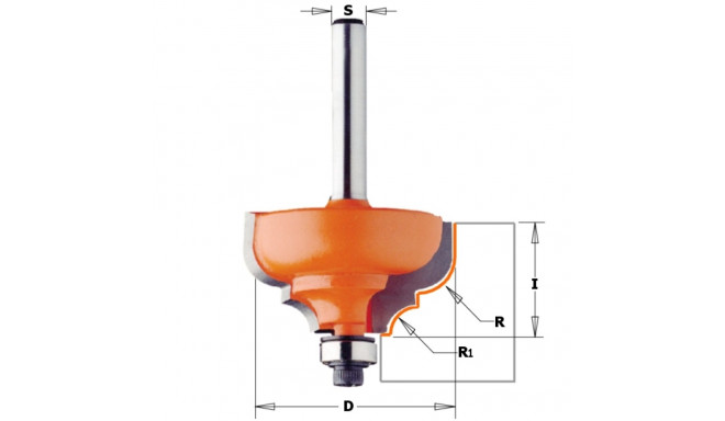 CLASSICAL OGEE BIT HW S=8 D=28,7X13