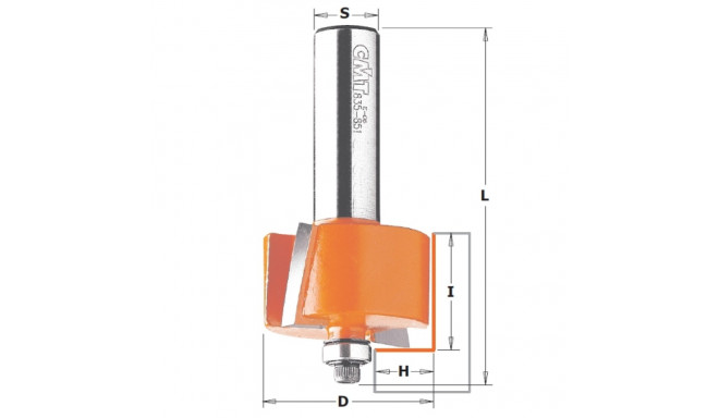 RABBETING BIT W/BRNG HW S=12 D=34,9X19