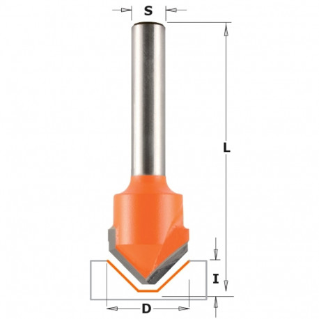 Alucobond® V-soone sõrmfrees 90° S=8 D=18x7.4x60 RH