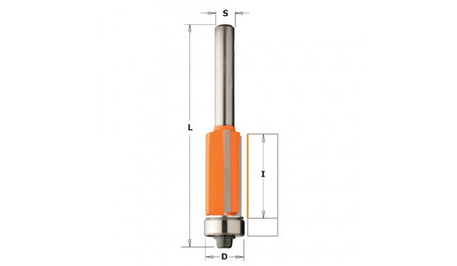 FLUSH TRIM BIT HW Z3 S=8 D=12.7X25.4 RH