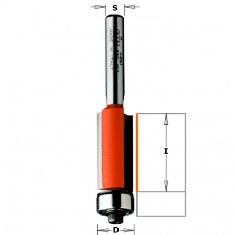 FLUSH TRIM BIT HW S=8 D=9,5X12,7