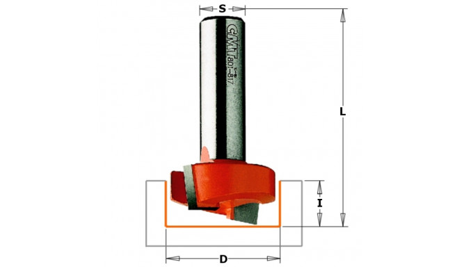 MORTISING BIT HM S=12 D=12,7X19
