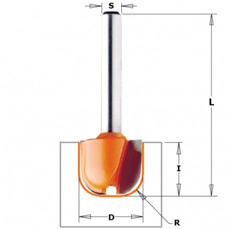 Kausi süvendi otsfrees HM S=6.35 D=11.1x12.7