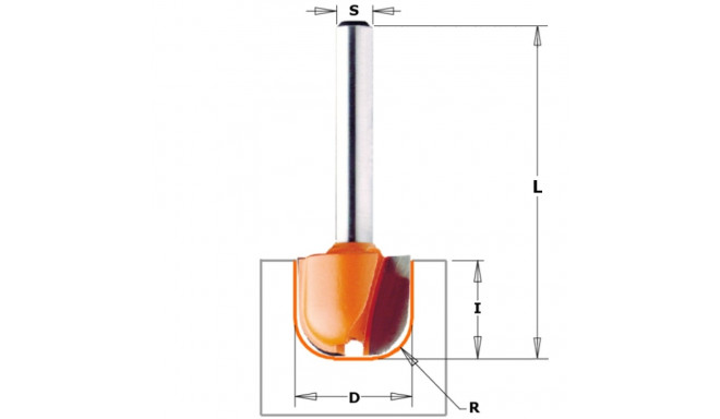 BOWL AND TRAY BIT HW S=6,35 D=11,1X12,7