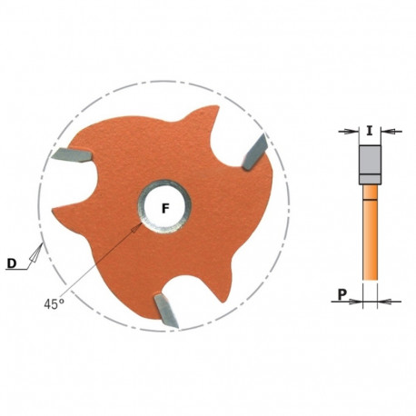 SLOT CUTTER Z3 HM F=8 C/SV D=47.6X3