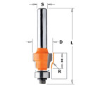 HW FLUSH TRIM ROUTER BIT W/BRNG S=6.35 D=12.7X9.52 R1.5