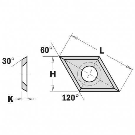 Kõvasulam pöördtera 28x14x2 mm Z2-30°