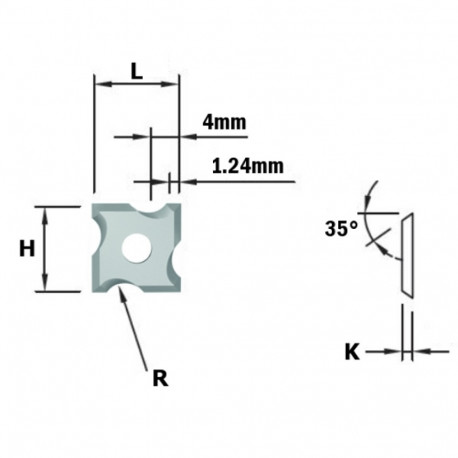 Kõvasulam pöördtera 1.5 12x12x1.5 mm Z4 HM-F1730