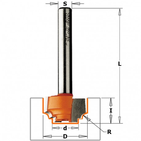 CLASSICAL BEAD BIT HW S=6 D=12,7X12,7