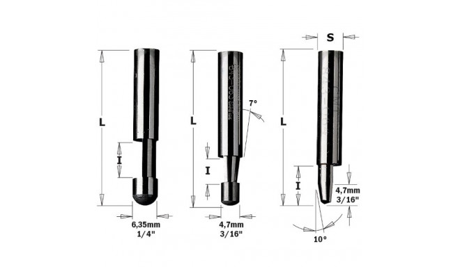 HWM STRAIGHT FLUSH TRIM BIT Z1 S=6 D=6X9.5X38