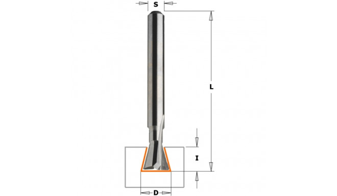 DOVETAIL BIT HW S=6 D=9,3X7,3 19 DEG HOFFMANN W3