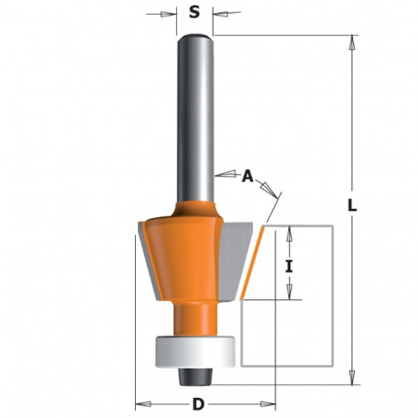 Otsfrees 15° HM S=6 D=12.7x12.7x57 Z2 RH