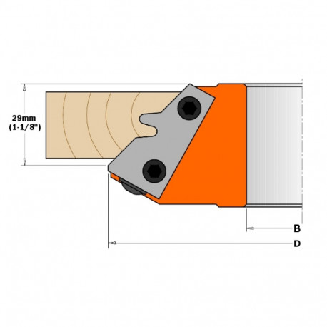 Tagavara terad, paar 45° 43x23x2 freespeale 694.011