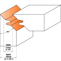 LOCK MITER HEAD 45° D=140X29X40