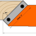 Freespea 45° D=150x50x35 mm