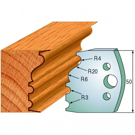 Profiilterad, paar HL 50x4 mm