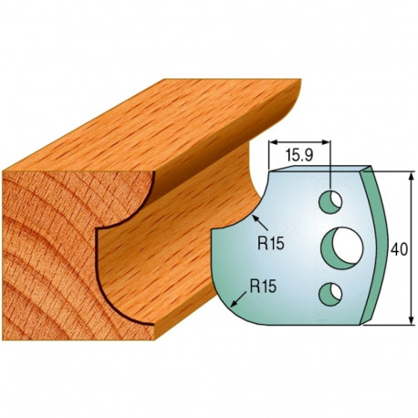 Profiilterad, paar HL 40x4 mm