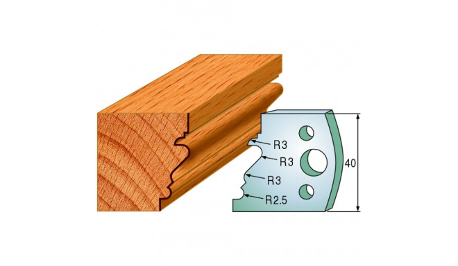 PAIR KNIVES HL 40x4mm