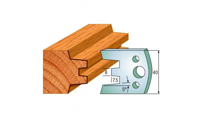 PAIR KNIVES HL 40x4mm