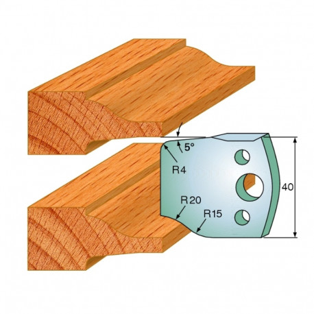 Profiilterad, paar HL 40x4 mm