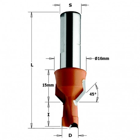 Tüüblipuur, versengiga HM D=10x13x57.5 S=10x27 RH