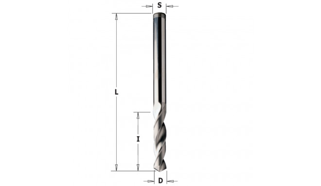 TWIST DRILL SOLID HW D=3,5X27X55 (120°) LH