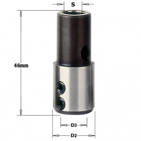 Adapter S=M10x1.5 D=10 RH