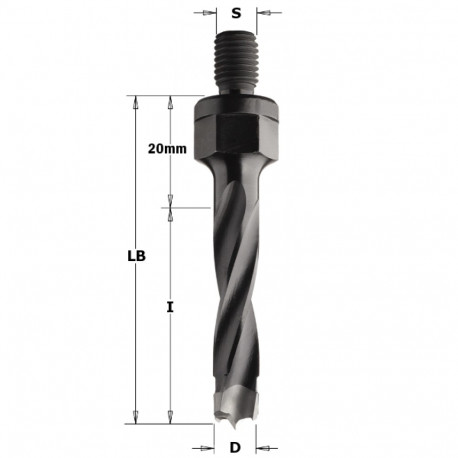 DOWEL DRILL HW D= 6X43X63 S=M10 RH