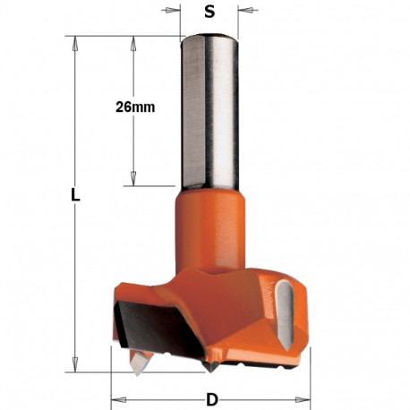 Hingepuur, laastu murd. HM D=40x57.5 Z2+2r S=10x26 LH