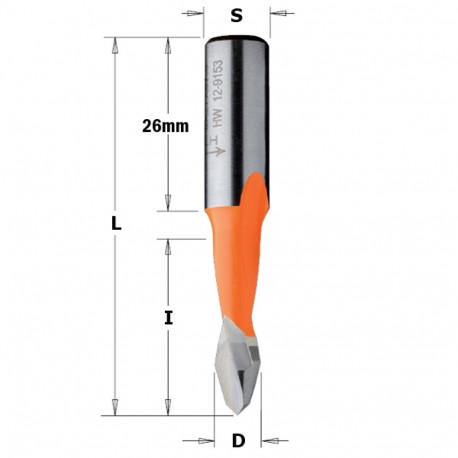 Tüüblipuur, läbiv Xtreme HM D=8x57.5 S=10x26 RH