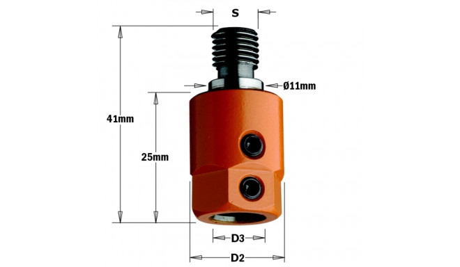 ADAPTOR S=M10/11 D=10 LH