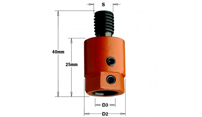 ADAPTOR S=M10 D=8 LH