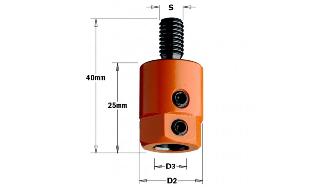 ADAPTOR S=M8 D=8 LH